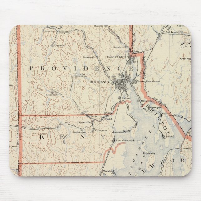 Alfombrilla De Ratón Atlas 2 de Rhode Island (Frente)