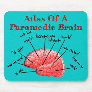 Alfombrilla De Ratón Atlas de un cerebro del paramédico