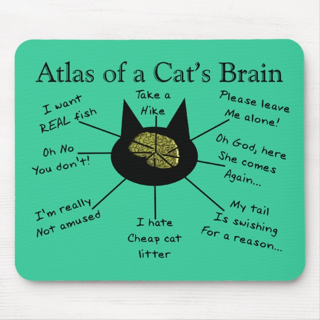 Alfombrilla De Ratón Atlas del cerebro de un gato (Frente)