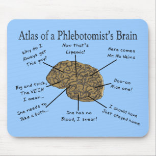Alfombrilla De Ratón Atlas del cerebro de un Phlebotomist