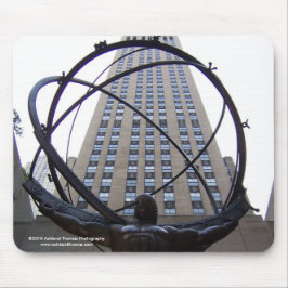 Alfombrilla De Ratón Atlas Sculpture and 30 Rock in NYC Mousepad