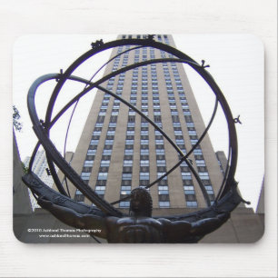 Alfombrilla De Ratón Atlas Sculpture and 30 Rock in NYC Mousepad