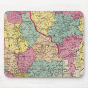 Alfombrilla De Ratón Atlas topográficos de los condados de Maryland 3