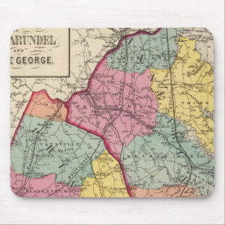 Alfombrilla De Ratón Atlas topográficos de los condados de Maryland 4