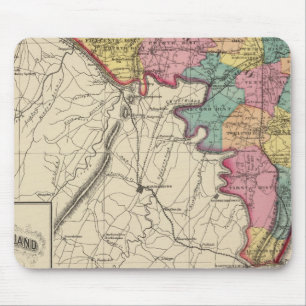 Alfombrilla De Ratón Atlas topográficos del condado de Maryland