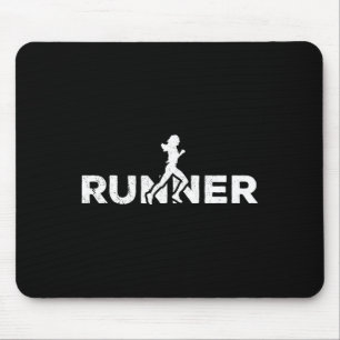 Alfombrilla De Ratón Atleta de la Runner Silhouette Jogging Maratlete