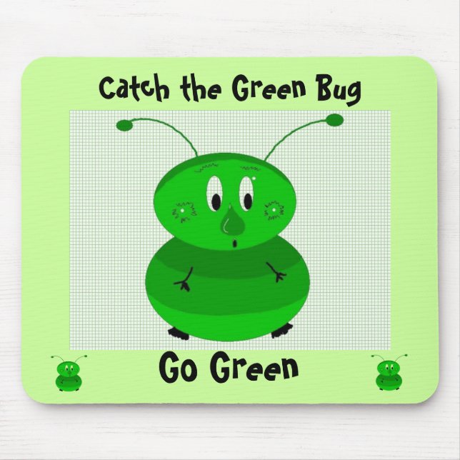 Alfombrilla De Ratón Atrapar el Green Bug - Vamos Verde (Frente)