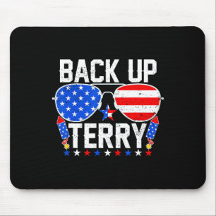 Alfombrilla De Ratón Atrás Terry Funny 4 De Julio Bandera Estadounidens