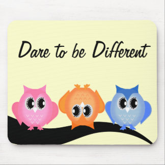 Alfombrilla De Ratón Atrévete a ser diferente Lechuzas de Hoot Mousepad