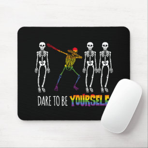Alfombrilla De Ratón Atrévete A Ser Tu Mismo Halloween Dabbing Skeleton