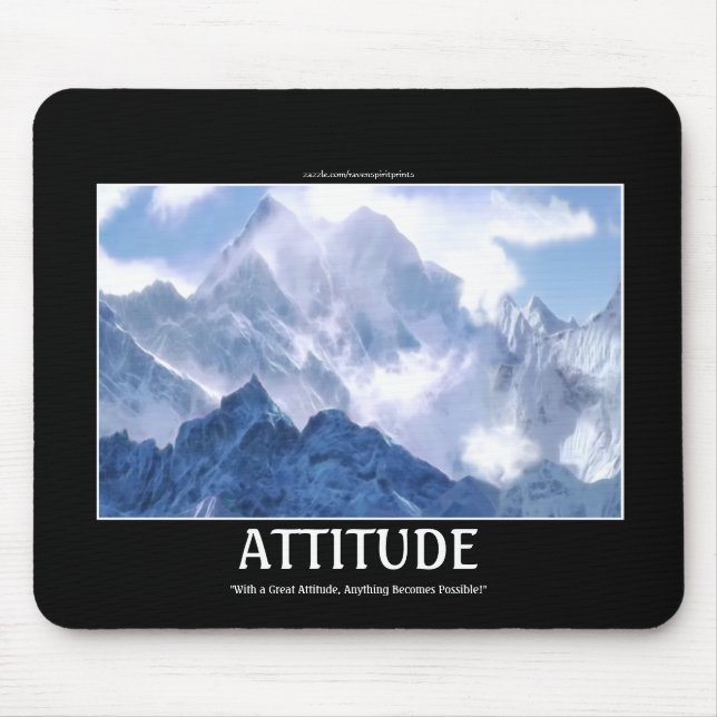 Alfombrilla De Ratón ATTITUD Mountain Range Motivational Mousepad (Frente)