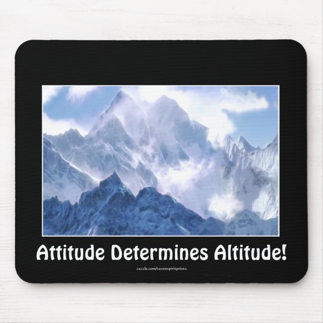 Alfombrilla De Ratón ATTITUD Mountain Range Motivational Mousepad (Frente)