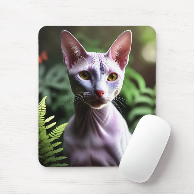 Alfombrilla De Ratón Atún El Gato Sfinx Sin Cabello, Mousepad (Con ratón)