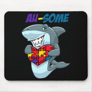 Alfombrilla De Ratón Au Some Shark Impresionante Rompecabezas Autista C