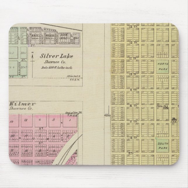 Alfombrilla De Ratón Auburn, Silver Lake, Kilmer y Richland, Kansas (Frente)