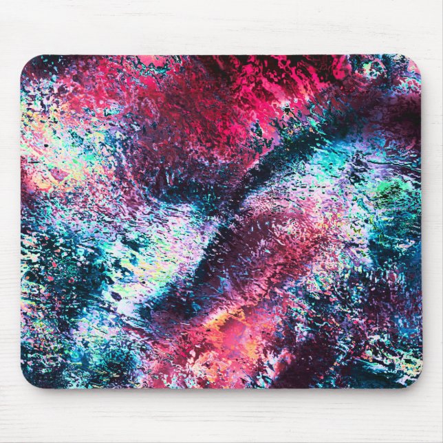 Alfombrilla De Ratón Aumento de salpicaduras rosadas que parecen cráter (Frente)