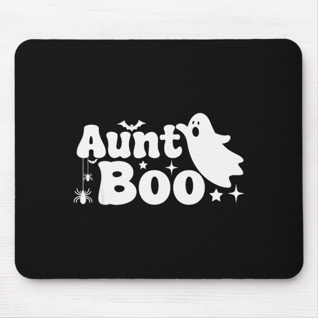 Alfombrilla De Ratón Aunt Boo Funny Ghost Halloween Family Matching  (Frente)