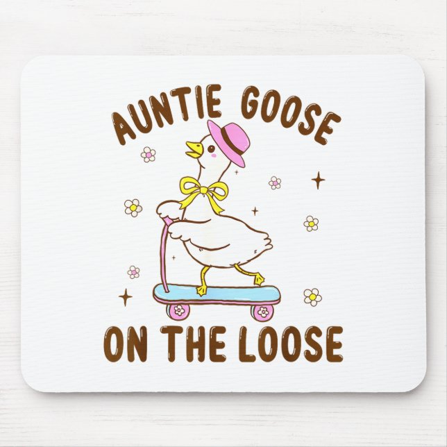 Alfombrilla De Ratón Auntie Goose On The Loose Funny Birthday Matching  (Frente)