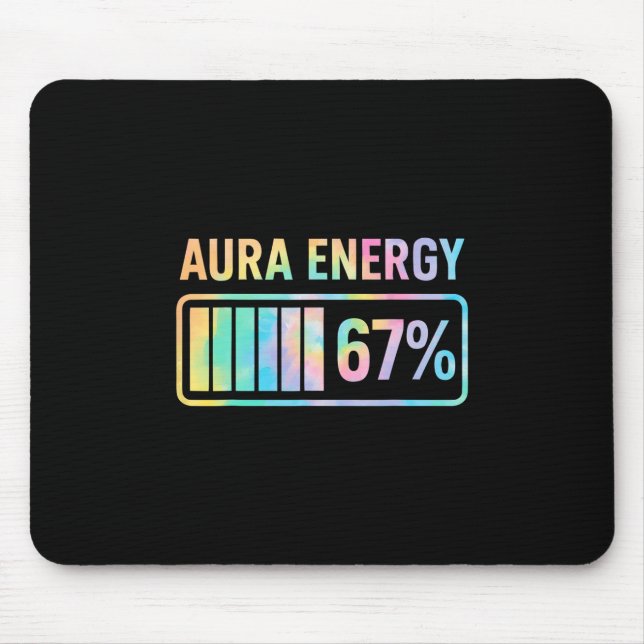 Alfombrilla De Ratón Aura Energy 67 Divertido Seis Memes Gen Alpha Slan (Frente)