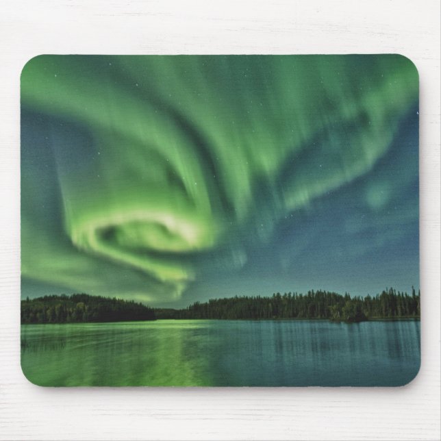 Alfombrilla De Ratón Aurora boreal en el lago Mousepad (Frente)