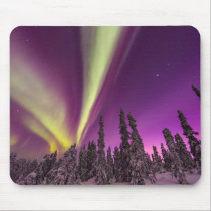Alfombrilla De Ratón Aurora boreal Luces del norte Fairbanks Alaska