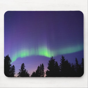 Alfombrilla De Ratón Aurora Borealis & Trees   Manitoba, Canadá