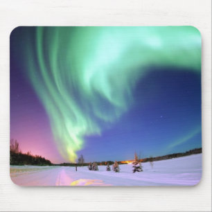 Alfombrilla De Ratón Aurora en el lago bear