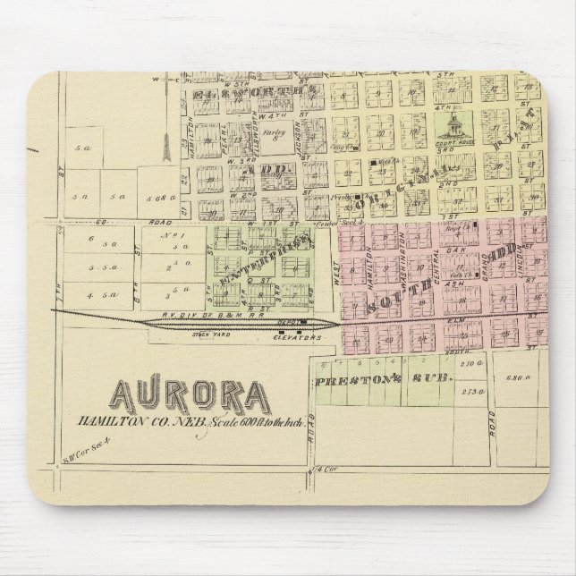 Alfombrilla De Ratón Aurora, Phillips, Hampton, Nebraska (Frente)