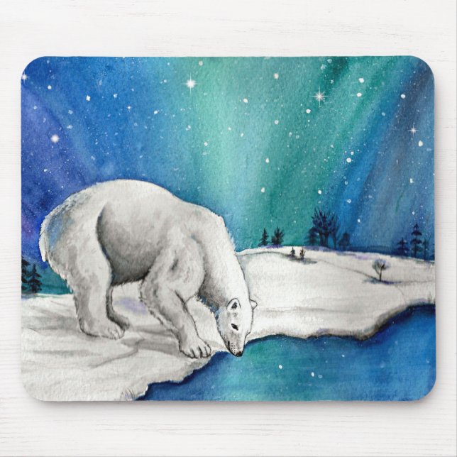 Alfombrilla De Ratón Aurora Polar Bear (Frente)
