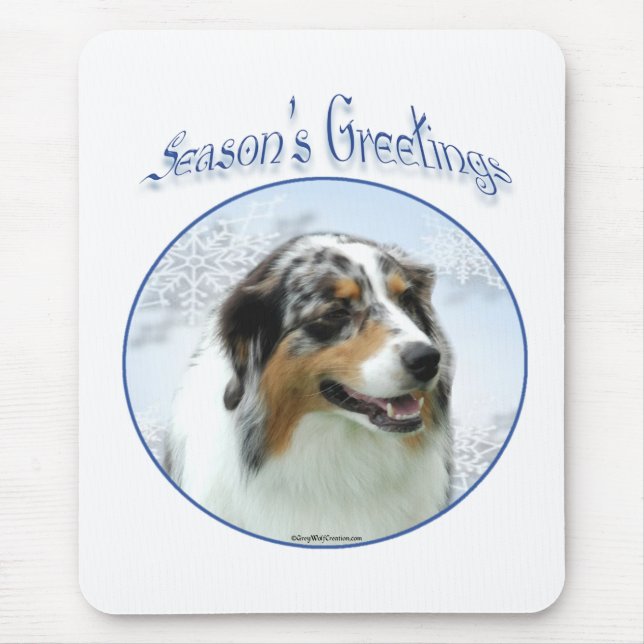 Alfombrilla De Ratón Aussie Seasons Greetings (Frente)