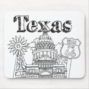 Alfombrilla De Ratón Austin Texas Art Vacation Texas Souvenir Design