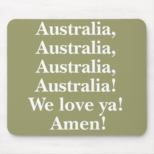 Alfombrilla De Ratón Australia le amamos Mousepad (Frente)
