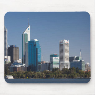 Alfombrilla De Ratón Australia, Perth, paisaje urbano de la ciudad desd
