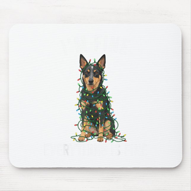 Alfombrilla De Ratón Australian Kele Christmas I'm Fine Everything Is F (Frente)