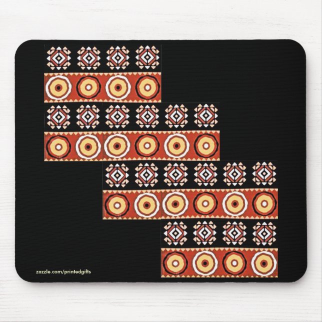 Alfombrilla De Ratón Auténticos motivos africanos: Mousepad de arte tri (Frente)