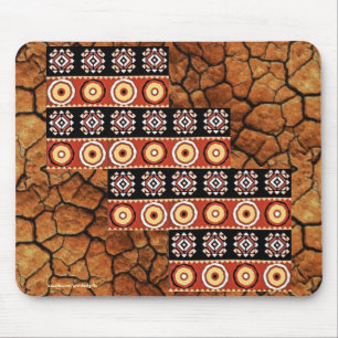 Alfombrilla De Ratón Auténticos motivos africanos: Mousepad de arte tri