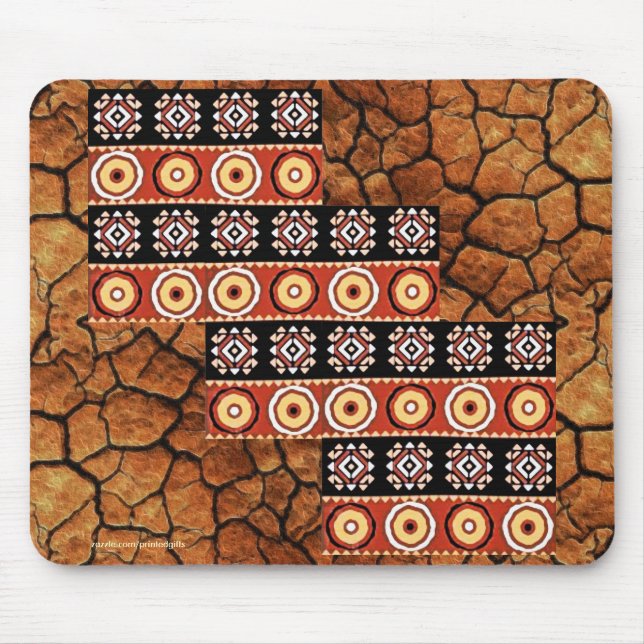 Alfombrilla De Ratón Auténticos motivos africanos: Mousepad de arte tri (Frente)