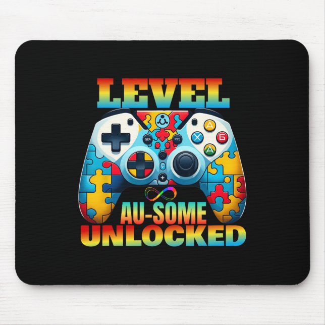 Alfombrilla De Ratón Autis del controlador de videojuegos desbloqueado  (Frente)