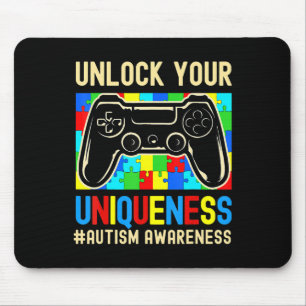 Alfombrilla De Ratón Autism Awareness Boys Chicas Video Game Controller