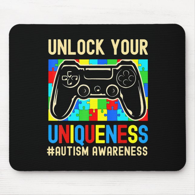Alfombrilla De Ratón Autism Awareness Boys Chicas Video Game Controller (Frente)
