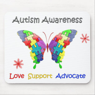 Alfombrilla De Ratón Autism Awareness Butfly