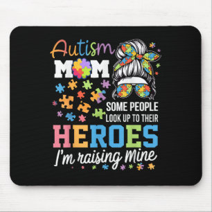 Alfombrilla De Ratón Autism Awareness Mom Criando Héroes Mujeres Autist