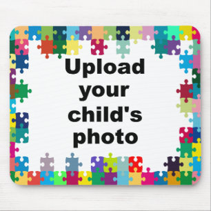 Alfombrilla De Ratón Autism Awareness Mousepad Puzzle Frame Personaliza