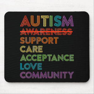 Alfombrilla De Ratón Autism Awareness Support Care Aceptación de atenci