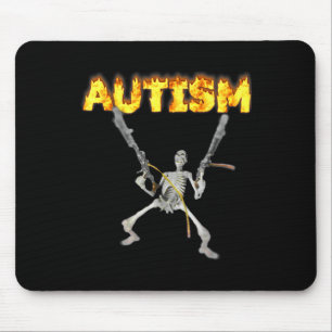 Alfombrilla De Ratón Autism Skeleton Divertido Curiosamente Específico