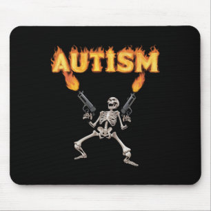 Alfombrilla De Ratón Autism Skeleton Graciosamente Específico Meme De T