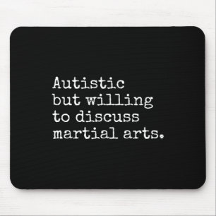 Alfombrilla De Ratón Autismo Aspie Karate Kung Fu Marcial Autista A