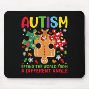 Alfombrilla De Ratón Autismo Concienciación Navidades Navidad autista D