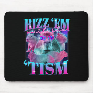 Alfombrilla De Ratón Autismo Gracioso Rizz Em Con El Tism Capybyra Meme