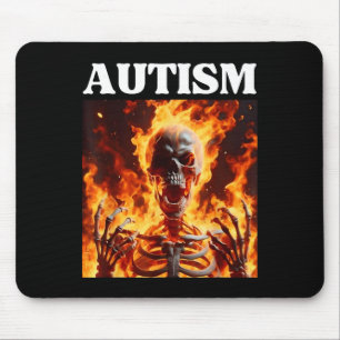Alfombrilla De Ratón Autismo Gracioso Rompecabezas dureza Skeleton Meme